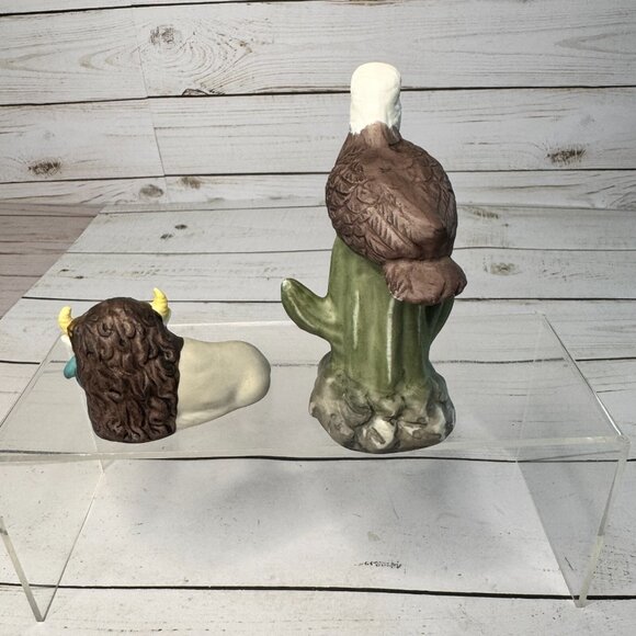 VTG Porcelain American Nativity Set Teepee, Holy Family and Animals Hand Painted - Picture 10 of 16